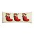 Almofada Natalina Botas De Noel Baguete 50x20cm Decortextil - Imagem 1