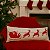 Almofada natalina Baguete Renas De Noel 50x20cm Decortextil - Imagem 2