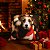 Almofada Natalina Cachorro de Cachecol 45x45 300-39 Decortextil - Imagem 2