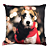 Almofada de Natal Cachorro de Cachecol 45x45 300-39 Decortextil - Imagem 1