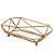 Bandeja Metal Base de Vidro Dourada e Espelhada 30x20x7 - Imagem 1