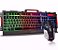 Kit Gamer Teclado em metal e mouse com iluminação colorido BKG3000 - Imagem 1