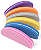 Pacote 12 Mini Lixas Buffer Boomerang 100/180 Colorida (3010) - Imagem 1