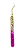 Pinça Phoenix Rosa com Dourada - Bela Luck Star - Imagem 1