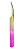 Pinça Semi Curva 2 Rosa com Dourado - Bela Luck Star - Imagem 1