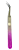 Pinça Curva Rosa com Dourado - Bela Luck Star - Imagem 1