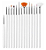 Kit com 15 Pincéis para Unhas BRANCO - Imagem 1