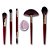 Kit com 5 Pincéis e 1 Esponja Velvet Vermelho ED010B - Macrilan - Imagem 2