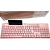 Teclado Cor Rosa Para Computador Com Suporte De Celular Pink - Imagem 5
