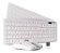 KIT DE TECLADO E MOUSE SEM FIO SLIM PADRAO ABNT2 KNUP TE123 BRANCO - Imagem 2