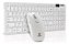KIT DE TECLADO E MOUSE SEM FIO SLIM PADRAO ABNT2 KNUP TE123 BRANCO - Imagem 3
