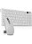 KIT DE TECLADO E MOUSE SEM FIO SLIM PADRAO ABNT2 KNUP TE123 BRANCO - Imagem 1