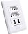 Tomada De Parede Dupla com 2 USB Carregador Turbo - Imagem 1