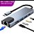 Hub USB-C 5 in 1 Entrada RJ45 HDMI 4K 2xUSB 3.0 e USB-C PD - Imagem 1