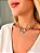 Choker Correntaria com Pingente Elo Desconstruido Ródio Branco - Imagem 2