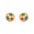Brinco Pizza G Cravejado Colors Ouro - Imagem 4