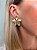 Brinco Flor Detalhado Ouro - Imagem 2