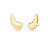 Brinco Ear Cuff Gota Deitada Liso Ouro - Imagem 3