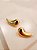 Brinco Ear Cuff Gota Deitada Liso Ouro - Imagem 1