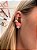 Piercing Par Fake Liso com Pedra de Zircônia Ouro - Imagem 2