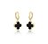 Brinco Argola Trevo Black Ouro - Imagem 3
