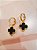 Brinco Argola Trevo Black Ouro - Imagem 1