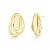 Brinco Maxi Oval Aste Liso Ouro - Imagem 3