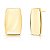 Brinco Maxi Retangular Liso Ouro - Imagem 3