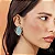 Brinco Turquesa Aste Ouro - Imagem 1