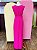 Vestido Longo Rosa Crepe Duna Kalli M - Imagem 3