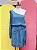 Vestido Nula Manga Azul Amarração Maria Filó - G - Imagem 1