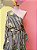 Vestido Curto Off Listrado Estampa Folhas Verdes Hill - G - Imagem 2