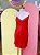 Vestido acetinado Vermelho tiras Zara - P - Imagem 1