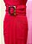 Vestido Vermelho Alças Cruzadas Bolsos na Frente Agilita - 36 - Imagem 3