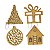 Pingente Enfeite Natal Coleção 5 Tradicional 8 cm MDF - Imagem 1