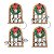 Pingente Enfeite Natal Coleção 10 Janela Palavras 8 cm MDF - Imagem 1