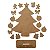 Mini Árvore de Natal Infantil 20 cm com Apliques MDF Cru - Imagem 2