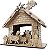 Mini Presépio Natal Infantil para montar 15 cm altura MDF Cru - Imagem 1