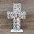 Lembrança Cruz Vazada com Oração Santo Anjo 11 cm MDF - Imagem 2