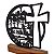 Enfeite de Mesa Cristão Cruz Paixão de Cristo 25 cm - Imagem 6