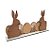 Enfeite Páscoa Coelho e Ovinhos Rattan/Palha 30 cm MDF - Imagem 6