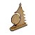 Lembrança Mini Arvore Natal com Pingente Bola 12 cm MDF - Imagem 6