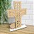 Enfeite Páscoa Rattan/Palha Cruz Ele Vive Cordeiro 25 cm MDF - Imagem 6
