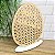 Enfeite Páscoa Rattan/Palha Ovo Orelhas Coelho 25 cm MDF - Imagem 6