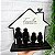 Decoração Afetiva Casa Família (até 8 membros) 20 cm MDF Preto - Imagem 2