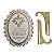 Enfeite Placa Rattan Arabesco Oração Espírito Santo 15 cm MDF - Imagem 4