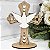 Lembrança Cruz Coração Aplique Divino Espírito Santo MDF 12 cm - Imagem 2