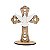 Lembrança Cruz Coração Aplique Divino Espírito Santo MDF 12 cm - Imagem 1