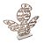 Anjo Asas com Oração Santo Anjo 18 cm MDF Branco - Imagem 2