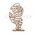 Anjo Perfil com Oração Santo Anjo 18 cm MDF Cru - Imagem 1